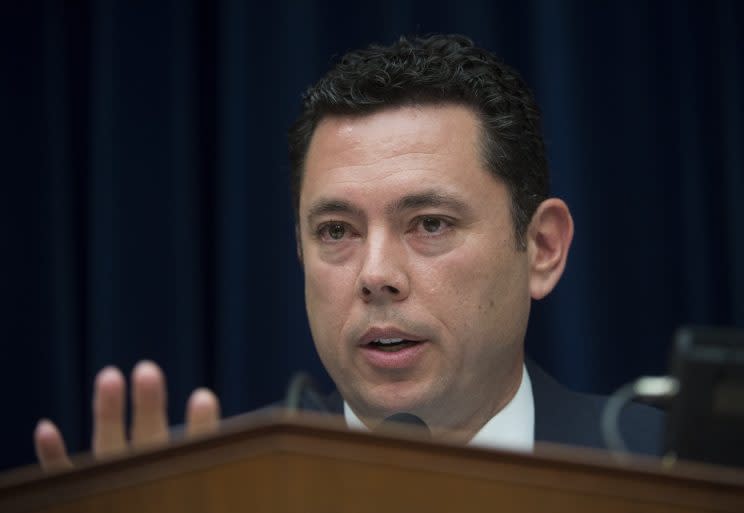 House Oversight and Government Reform Committee Chairman Rep. Jason Chaffetz, R-Utah, speaks on Capitol Hill in Washington on Sept. 13, 2016. (AP Photo/Molly Riley, File)