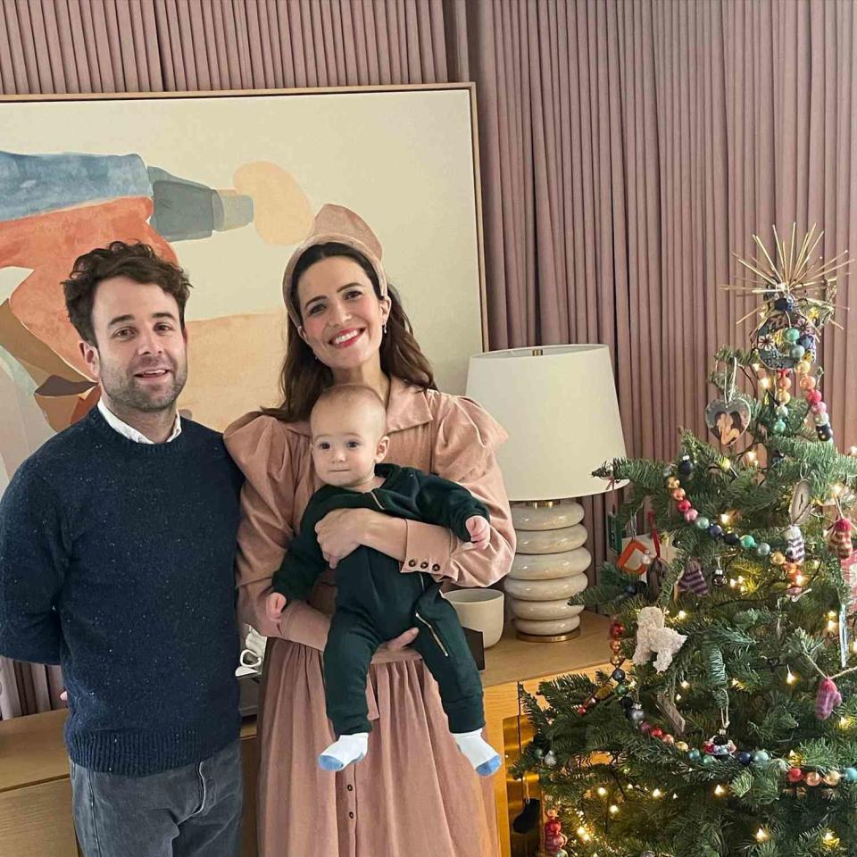Mandy Moore and Taylor Goldsmith with their baby celebrate Christmas