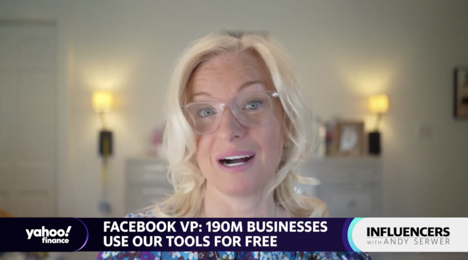 Carolyn Everson, vice president of Facebook's global business group, speaks with Yahoo Finance Editor-in-Chief Andy Serwer on 