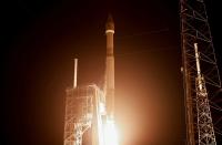 The Solar Orbiter spacecraft, built for NASA and the European Space Agency, lifts off from pad 41 aboard a United Launch Alliance Atlas V rocket at the Cape Canaveral Air Force Station in Cape Canaveral