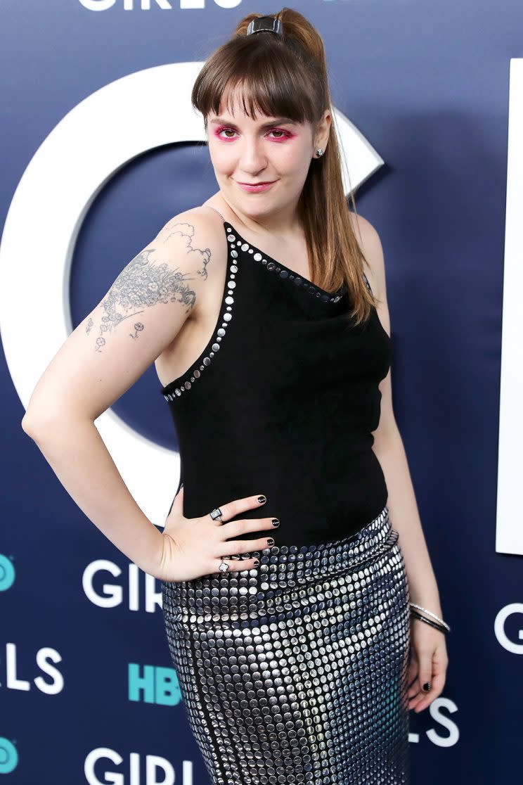 Lena Dunham attends the premiere of Girls