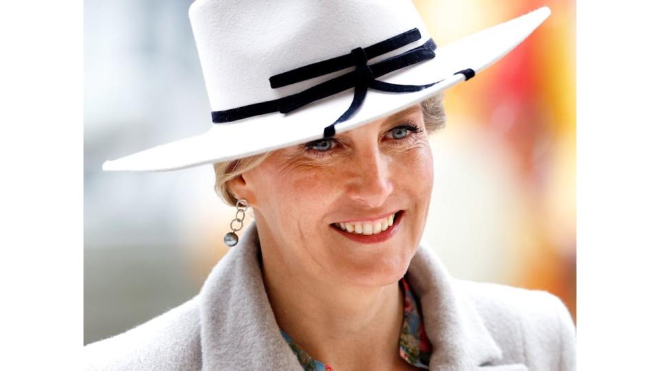 Duchess Sophie in a cream outfit