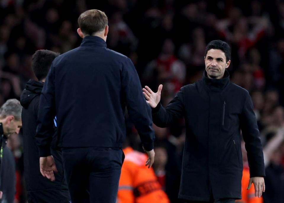 Mikel Arteta faces the defining night of his tenure as Arsenal boss to see if his team can triumph on the big stage (EPA)