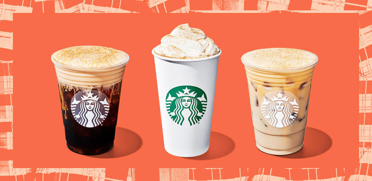 Starbucks' pumpkin menu items. (Starbucks)