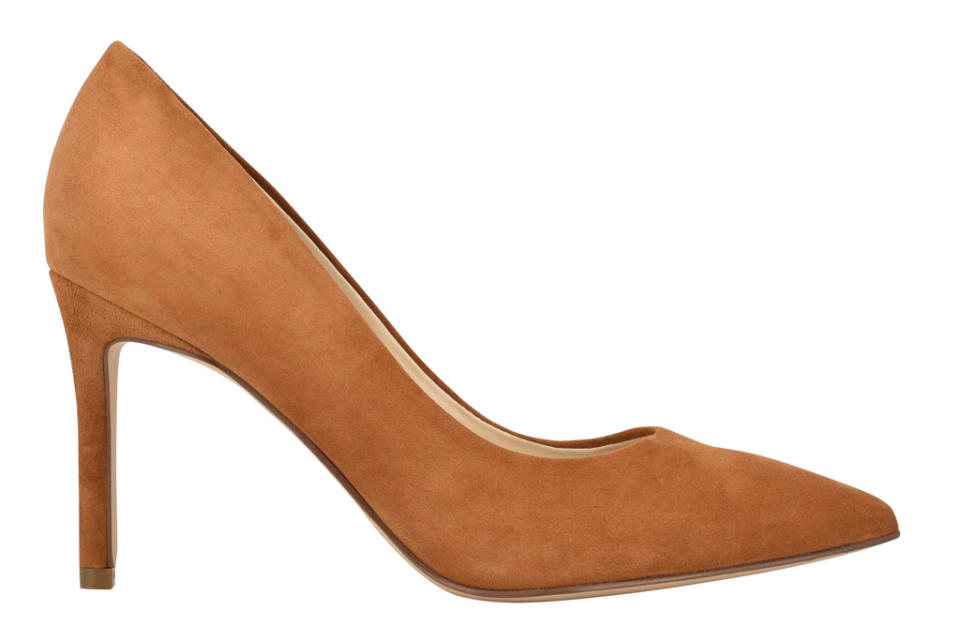 brown suede, pumps, suede, heels, nine west