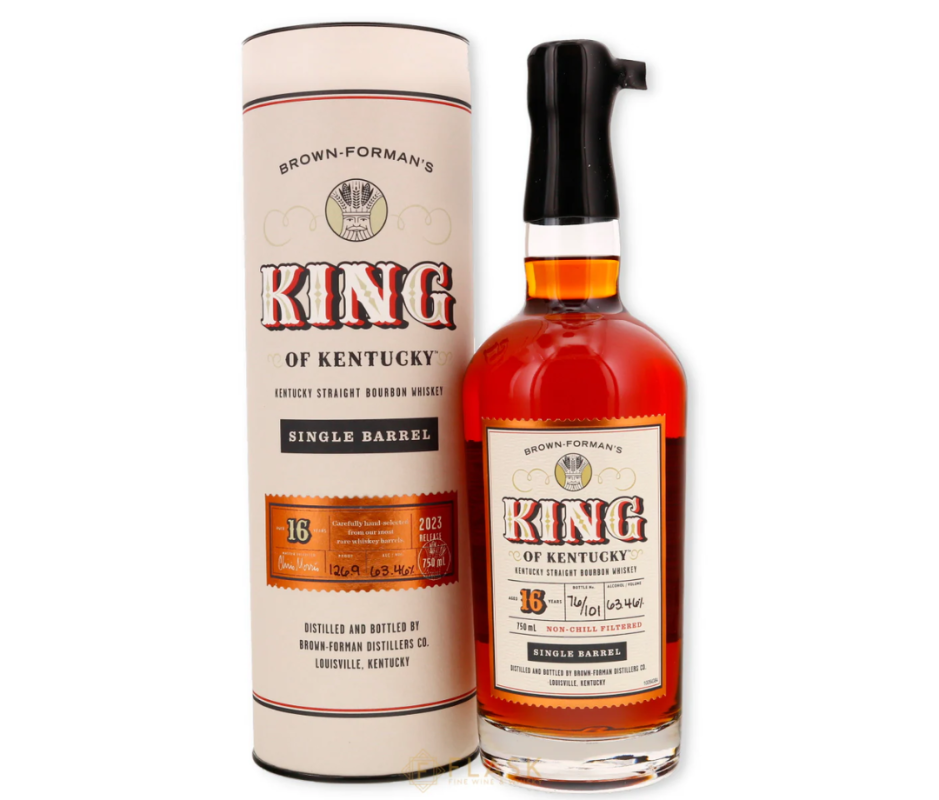 Brown-Forman's King of Kentucky 2023 16-Year-Old Single-Barrel Kentucky Straight Bourbon Whiskey<p>Courtesy Image</p>