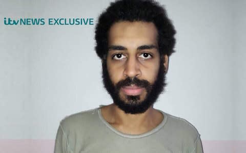 Alexanda Kotey, one of two Britons suspected of having been part of the Islamic State extremist group dubbed "The Beatles" who were captured by Kurdish militia fighters in January. - Credit: ITV