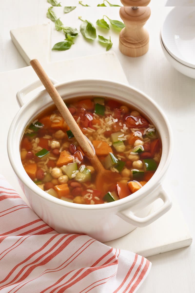 Sweet Potato, Bean and Rice Soup