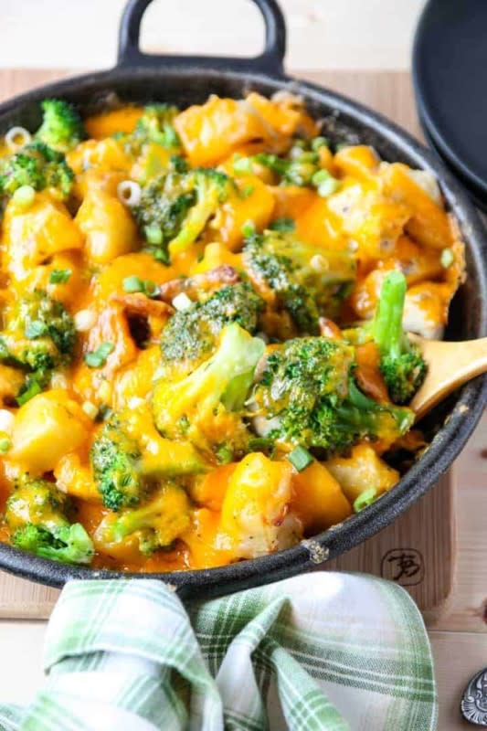 <p>The Food Blog</p><p>Chicken, potatoes, bacon, broccoli and cheese—all combined in one delicious casserole is comfort food at it's finest.</p><p><strong>Get the recipe: <a href="https://www.thefoodblog.net/ranch-chicken-potato-casserole/" rel="nofollow noopener" target="_blank" data-ylk="slk:Ranch Chicken and Potato Casserole;elm:context_link;itc:0;sec:content-canvas" class="link ">Ranch Chicken and Potato Casserole</a></strong></p>