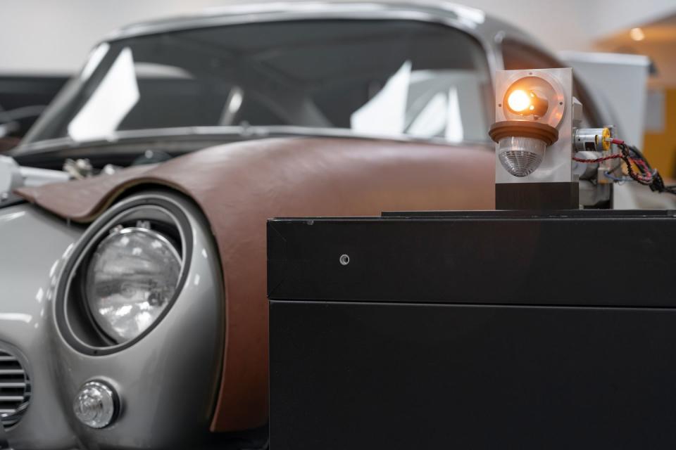 Photos of the Aston Martin DB5 Continuation's James Bond Gadgets