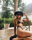 Kelsea looked stunning as she posed at her Nashville house in a glittery high-cut bikini as she noted, “Soaking up my last weekend at home before hitting the road for three months.”