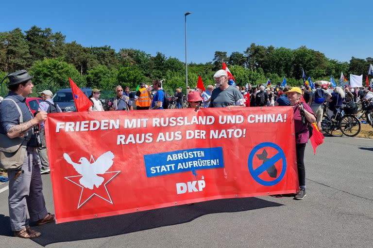 Protestas en Wunstorf contra los ejercicios de la OTAN