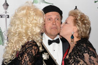 (L-R) Journalist Katie Couric, actor Billy Crystal and actress Bette Midler attend the 18th Annual 'Hulaween In The Big Easy' Event at The Waldorf Astoria Hotel in New York, NY, on October 31, 2013. (Photo by Anthony Behar/Sipa USA)