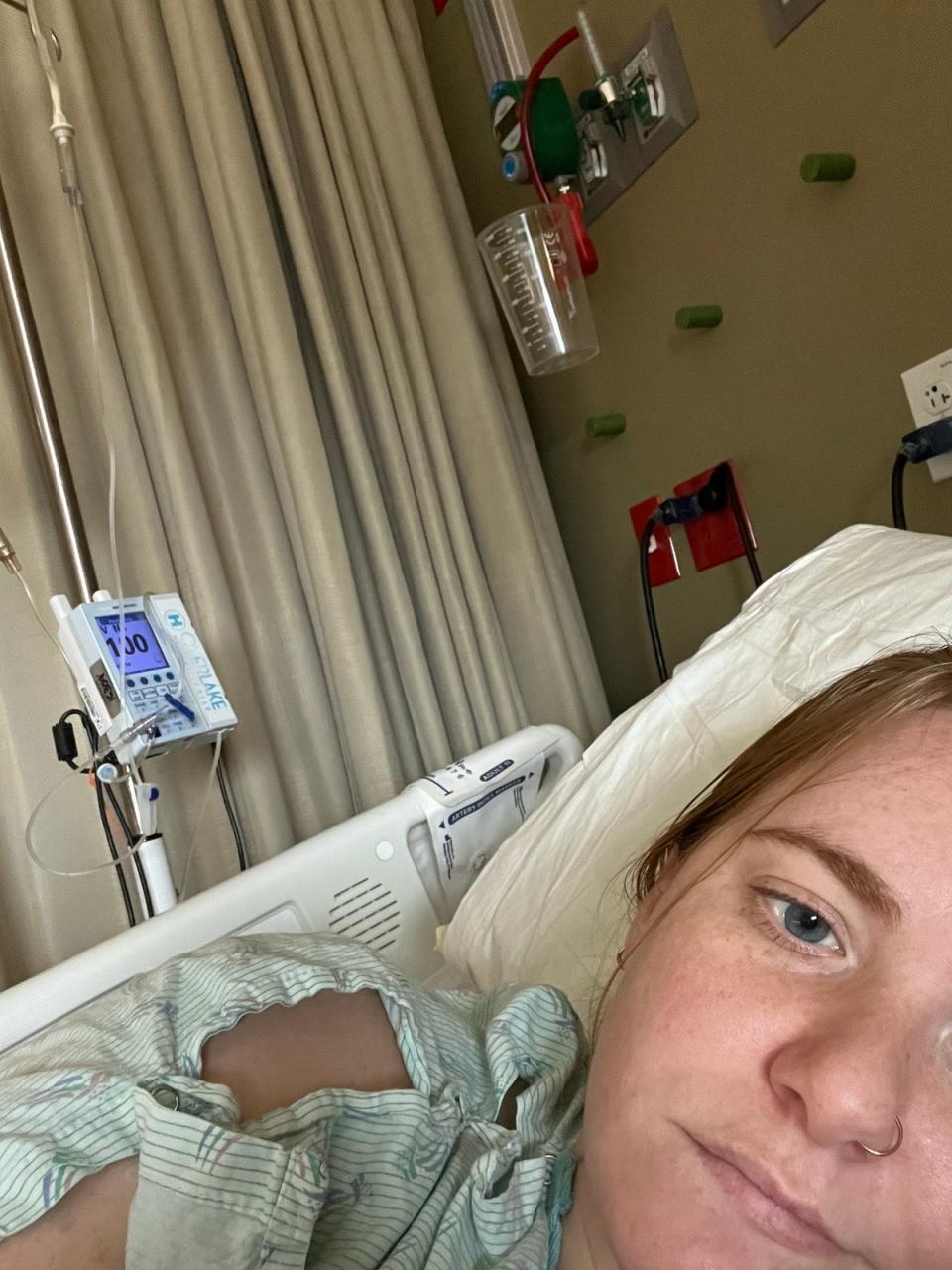 Jennifer Lee in hospital after learning she had two STDs in July 2023 (Jennifer Lee)