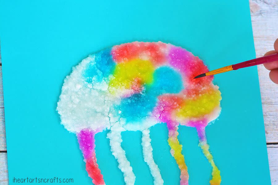 Jellyfish Salt Painting Activity