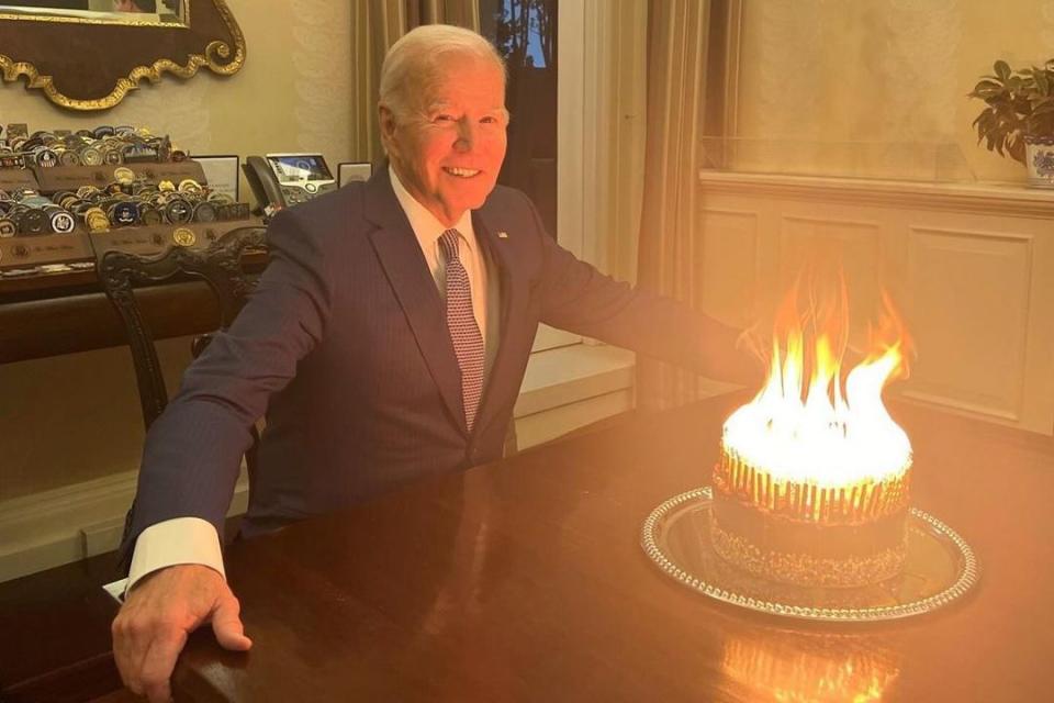 <p>Joe Biden/Instagram</p> Joe Biden Jokes about turning 81 in an Instagram post.