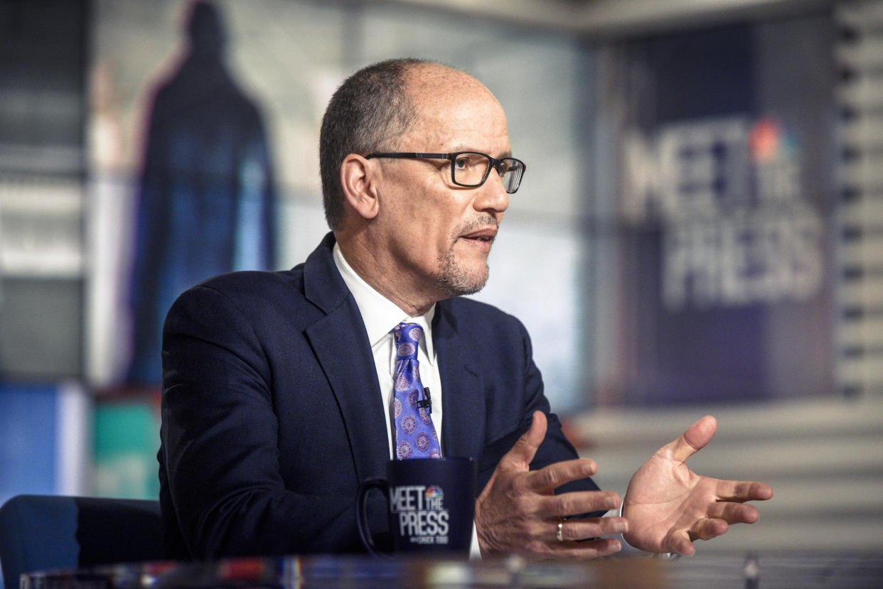 Tom Perez, chair of the Democratic National Committee, introduced the new resolution to "support fossil fuel workers." (Photo: NBC NewsWire via Getty Images)