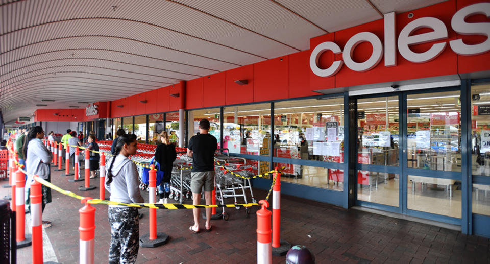 Coles has come under fire for the hand sanitiser it's offering employees. Source: AAP