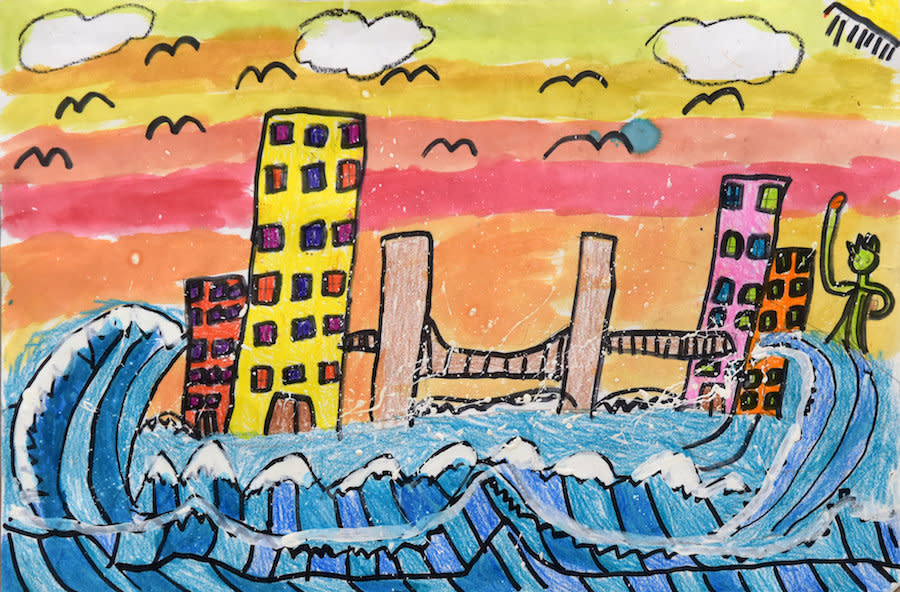 Jessica Dukes, "Coming To Nyc On The Great Wave," Grade 2, P.S. 160 Walt Disney, Bronx