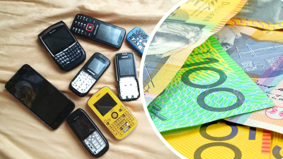 You can pocket $800 from your old mobile phones - which is up to $250 more than if you traded them in. Source: Getty