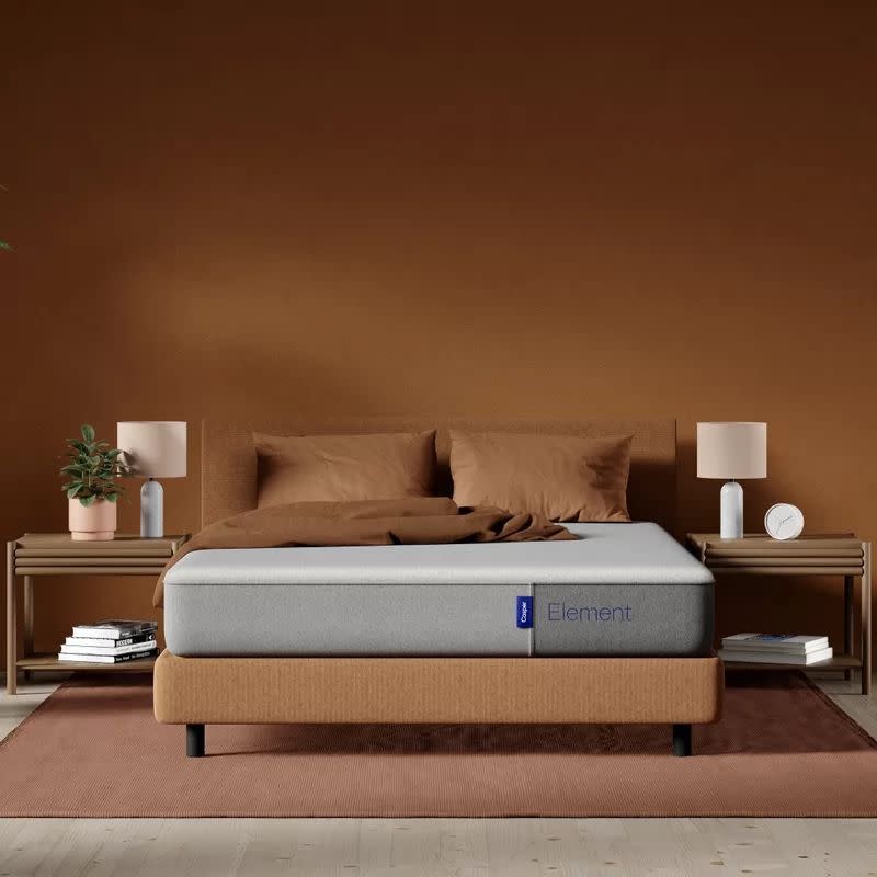 <p><a href="https://go.redirectingat.com?id=74968X1596630&url=https%3A%2F%2Fwww.wayfair.com%2F--%2Fpdp%2Fcasper-sleep--casper-sleep-element-mattress-95000006500-l6443-w003115492.html&sref=https%3A%2F%2F" rel="nofollow noopener" target="_blank" data-ylk="slk:Shop Now;elm:context_link;itc:0;sec:content-canvas" class="link rapid-noclick-resp">Shop Now</a></p><p>Element Mattress</p><p>$505.75</p><p>wayfair.com</p><span class="copyright">Casper</span>