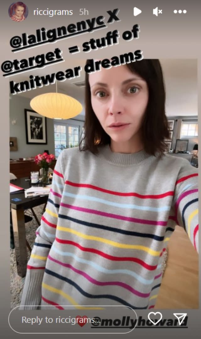 Christina Ricci IG Story.