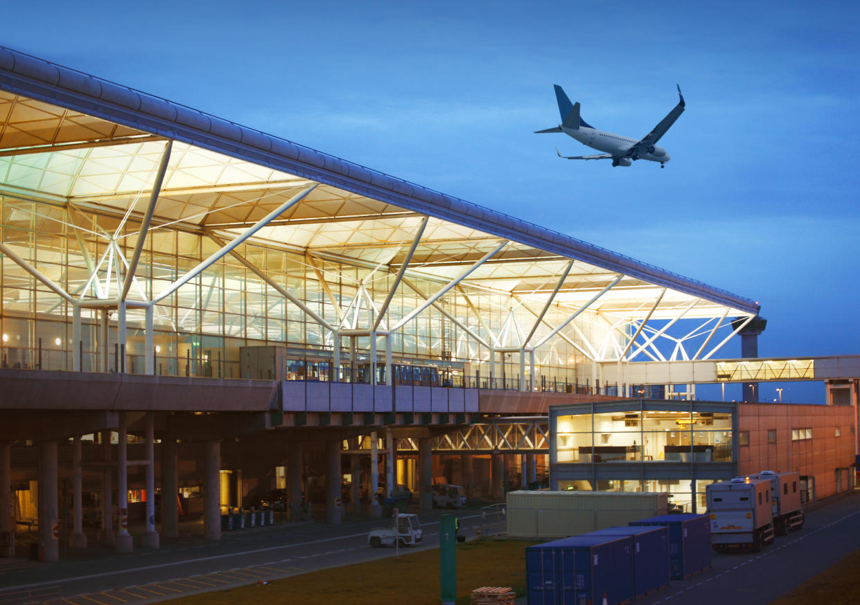 Stansted airport by twilight, London, UK. See my similar photos: