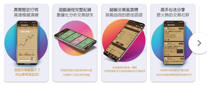 TradingTrain鎚圈是一款提供對交易有興趣的投資人，一步步成為贏家的遊戲、訓練&社群平台。（圖／截自Google Play）