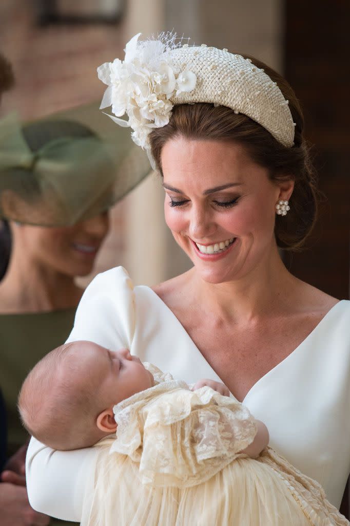 Kate Middleton made a parenting joke while carrying sleeping Louis.