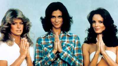 Farrah Fawcett, Kate Jackson, Jaclyn Smith, Kristen Stewart, Ella Balinska and Naomi Scott Charlies Charlie’s Angels Through the Years