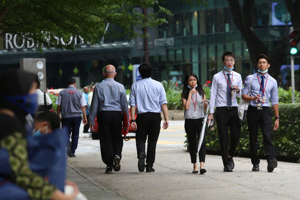 A recent survey showed that one-third of Malaysians are not ready to return to their offices. — Picture by Choo Choy May