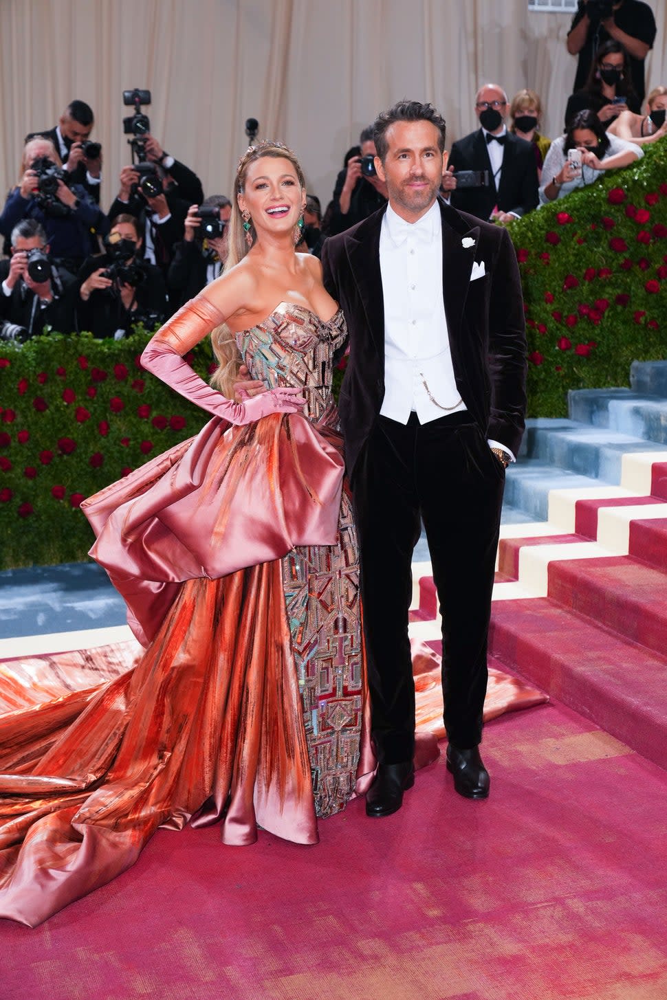 Blake Lively and Ryan Reynolds attend The 2022 Met Gala Celebrating 