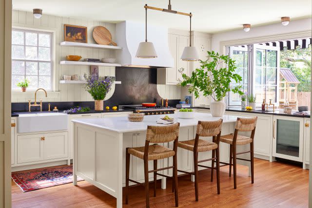 <p>Alison Gootee; Styling: Kate Malpeli</p> "Extend cabinetry to the ceiling to maximize storage, give the room more height, and eliminate dust issues," says Laura Jenkins.