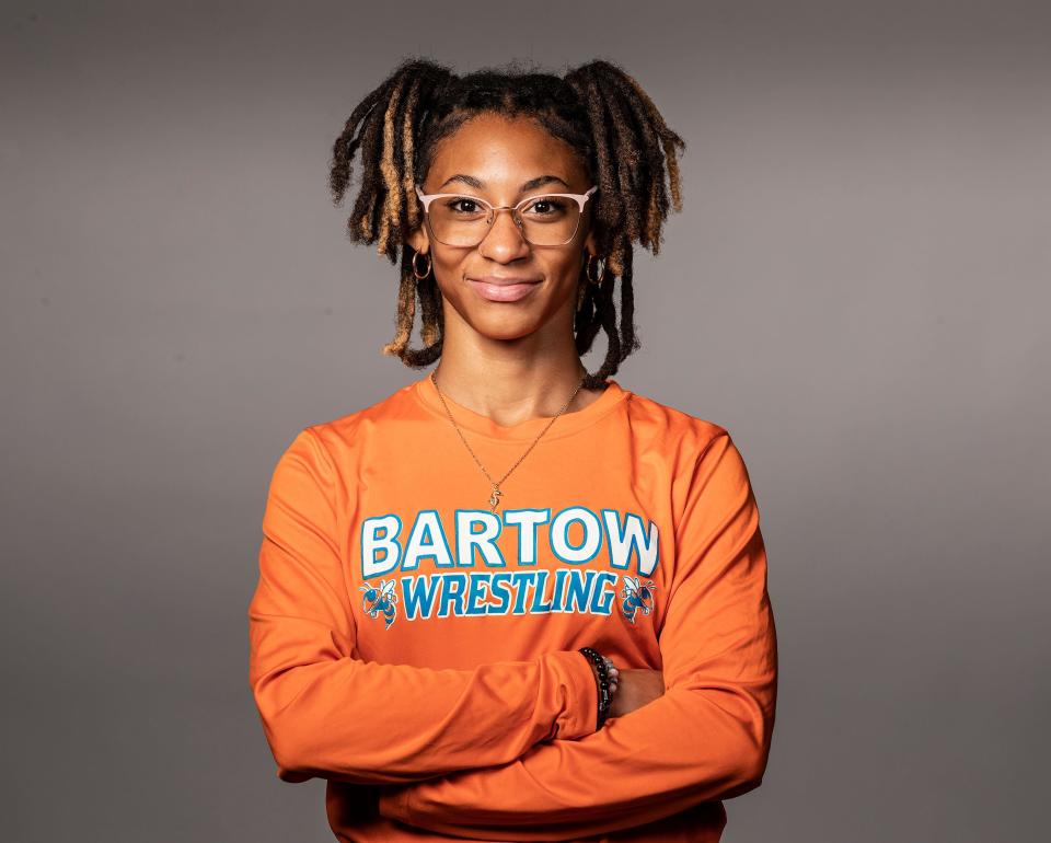 All County Wrestling - Bartow High School - Jayla Azcona in Lakeland Fl. Thursday March 22, 2024.
Ernst Peters/The Ledger