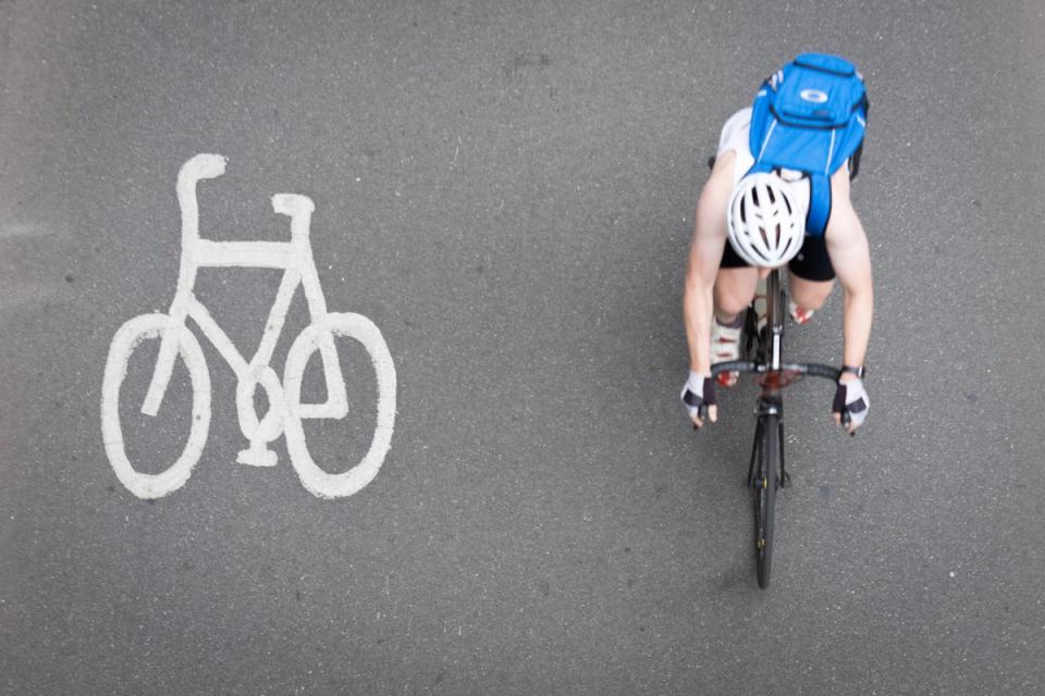 Transport Secretary Grant Shapps has flagged changing road laws so cyclists have to abide by 20mph speed limits or face penalties (James Manning/PA) (PA Wire)