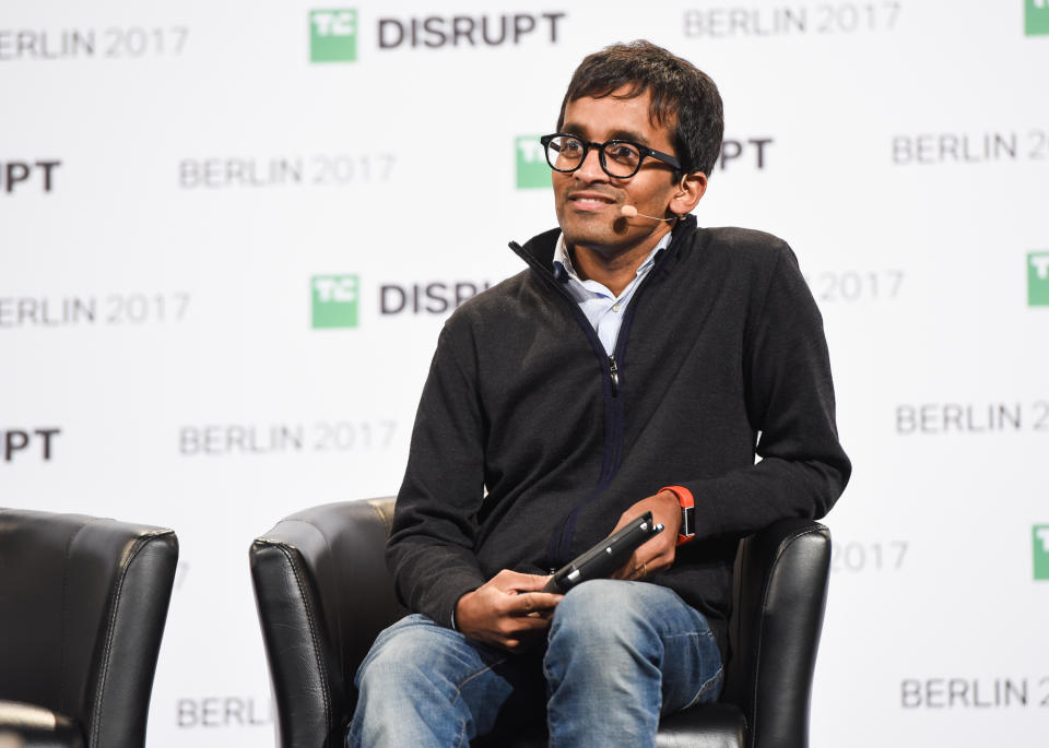 BERLIN, GERMANY - DECEMBER 05:  Balderton Capital General Partner Suranga Chandratillake talks at TechCrunch Disrupt Berlin 2017 at Arena Berlin on December 5, 2017 in Berlin, Germany.  (Photo by Noam Galai/Getty Images for TechCrunch )