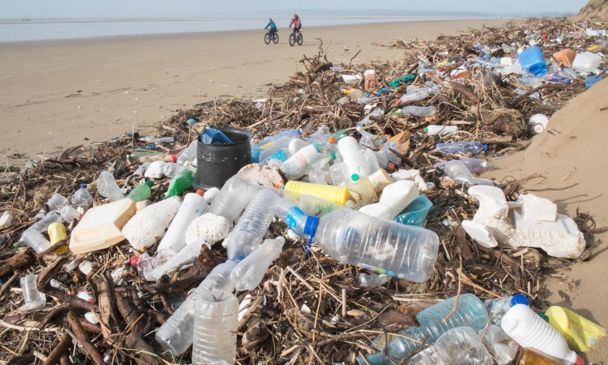 <span>Plastic pollution on a Welsh beach. Volunteers collected and surveyed plastic waste across 84 countries over five years.</span><span>Photograph: Paul Quayle/Alamy</span>