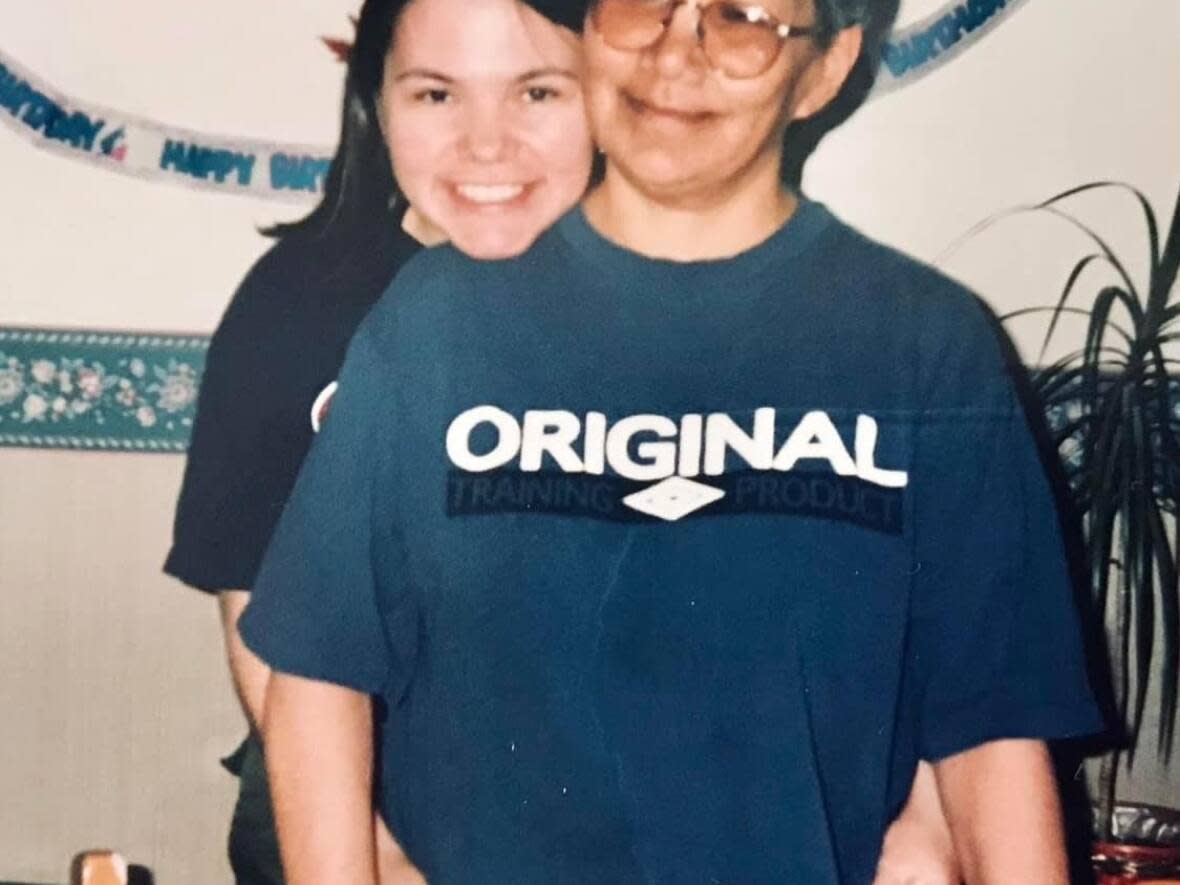 Louisa Tuckatuck MacDonald from Kuujjuaraapik, Nunavik, died in 2007 from lung cancer. Pictured on her 49th birthday with her daughter, Natasha Ita MacDonald, she was diagnosed with Stage 4 and died seven months later. (Submitted by Natasha Ita MacDonald - image credit)
