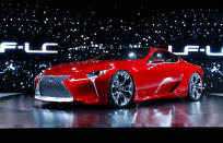 Designed by the Calty Design Research facility in California, the LF-LC concept features an Advanced Lexus Hybrid drive, touted to deliver both performance and fuel efficiency. The 2 2 takes visual cues from both the Lexus LFA and the newly redesigned GS, and possibly offers a glimpse into a next-generation SC.