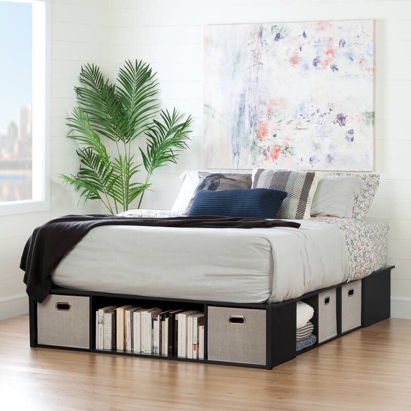platform bed with storage south shore