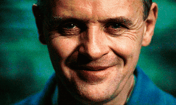 Hannibal smiling in "Silence of the Lambs"