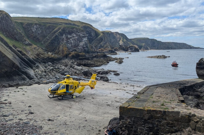 The woman was airlifted to Royal Edinburgh Infirmary