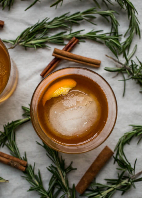 <p>Salted Plains</p><p>This cocktail will warm you from the inside out.</p><p><strong>Get The Recipe: <a href="https://saltedplains.com/cinnamon-rosemary-old-fashioned/" rel="nofollow noopener" target="_blank" data-ylk="slk:Cinnamon Rosemary Old Fashioned;elm:context_link;itc:0;sec:content-canvas" class="link rapid-noclick-resp">Cinnamon Rosemary Old Fashioned</a></strong></p>