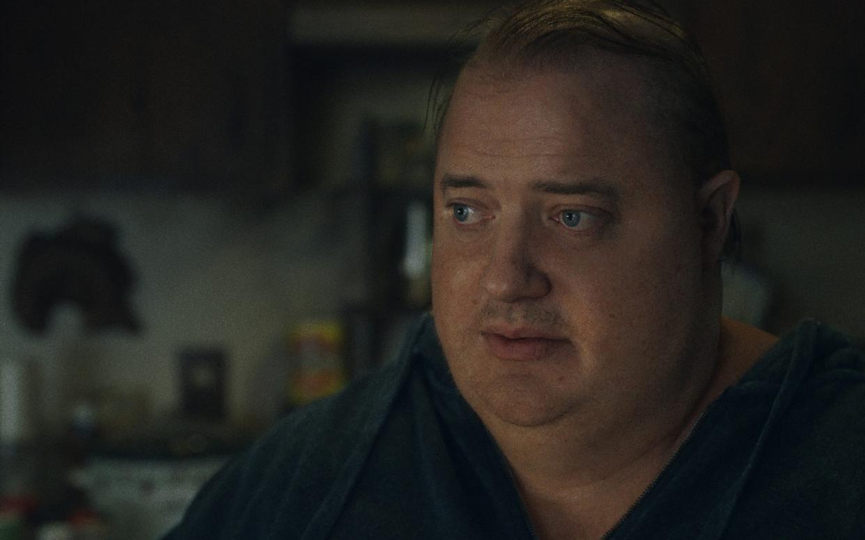 Brendan Fraser as the morbidly obese Charlie - A24