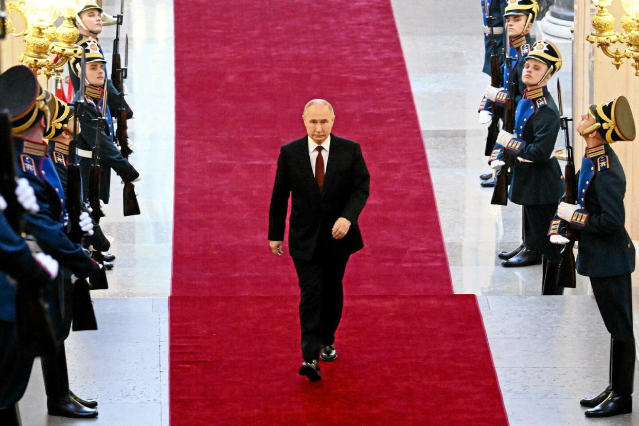 Vladimir Poutine a prêté mardi serment pour un cinquième mandat à la tête de la Russie, jusqu'en 2030.  - Credit:Alexey Maishev/SPUTNIK/SIPA