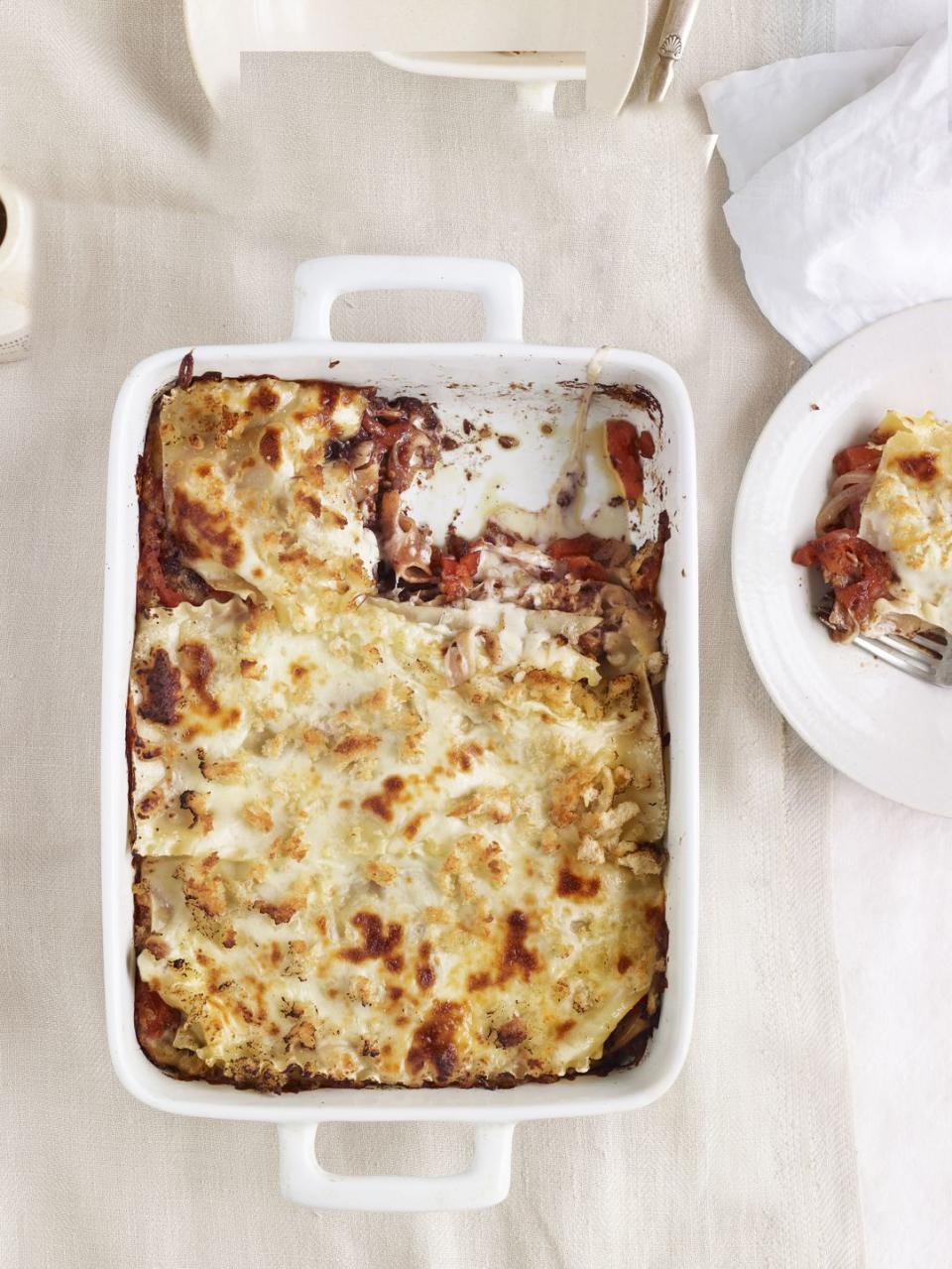 Fresh Tomato Lasagna with Olive Tapenade