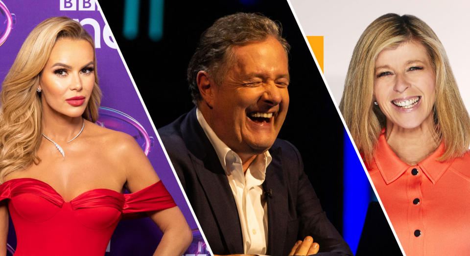 Yahoo users couldn't get enough of Amanda Holden, Piers Morgan, and Kate Garraway in 2021 (BBC/ITV)