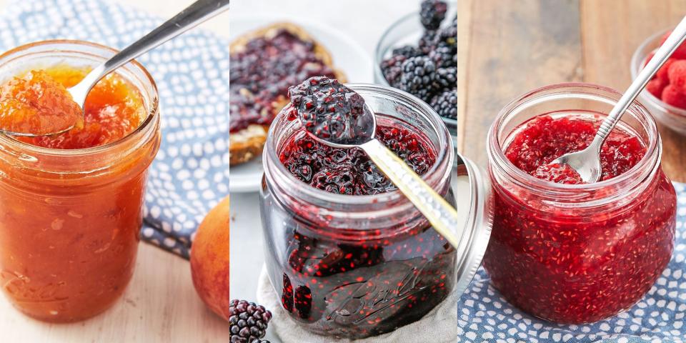 <p>Homemade jam hits differently. That stuff really is delicious. Not to mention, versatile! Whether you're looking to level-up your <a href="https://www.delish.com/uk/cooking/recipes/g30688413/breakfast-recipes/" rel="nofollow noopener" target="_blank" data-ylk="slk:breakfasts;elm:context_link;itc:0;sec:content-canvas" class="link ">breakfasts</a>, or fancy making a special batch to gift to your family and friends, homemade jam is one of the best things to make from scratch. </p><p>It's a great way of using up any fruit you have lying around, and you can pretty much shove anything in (we're all about experimenting with new flavours). </p><p>So, if you feel like putting some time aside and making your very own jam (<a href="https://www.delish.com/uk/cooking/recipes/a32485084/strawberry-jam-recipe/" rel="nofollow noopener" target="_blank" data-ylk="slk:strawberry;elm:context_link;itc:0;sec:content-canvas" class="link ">strawberry</a>, <a href="https://www.delish.com/uk/cooking/recipes/a32943637/blueberry-jam-recipe/" rel="nofollow noopener" target="_blank" data-ylk="slk:blueberry;elm:context_link;itc:0;sec:content-canvas" class="link ">blueberry</a> or even <a href="https://www.delish.com/uk/cooking/recipes/a32943833/peach-jam-recipe/" rel="nofollow noopener" target="_blank" data-ylk="slk:peach;elm:context_link;itc:0;sec:content-canvas" class="link ">peach</a>) check out our some of our favourite jam recipes now. We just know you'll NEVER go back to shop-bought. </p>