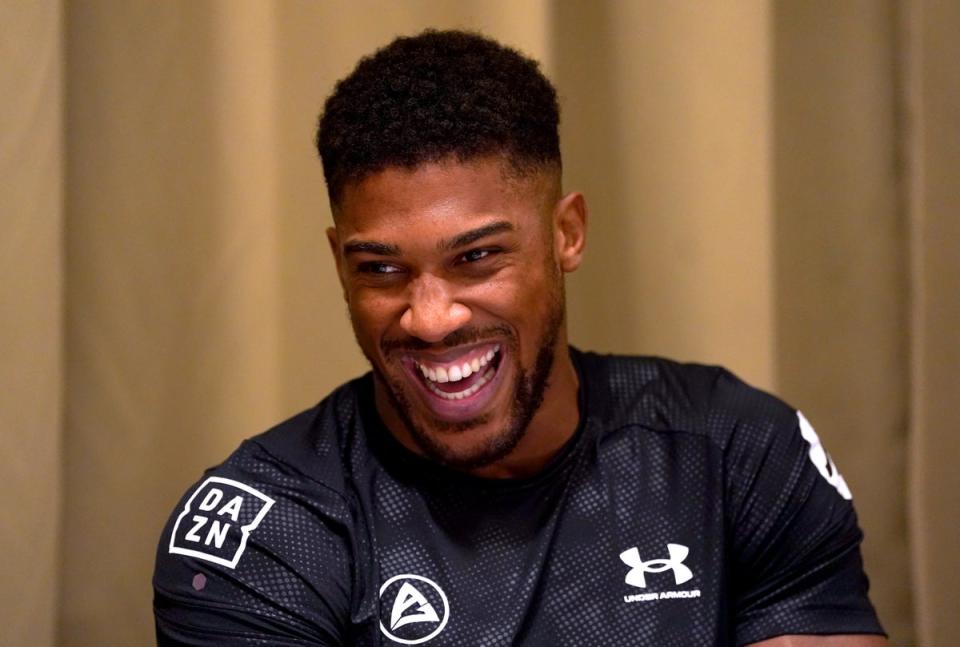 Anthony Joshua was in relaxed mood ahead of Saturday’s fight (Nick Potts/PA). (PA Wire)