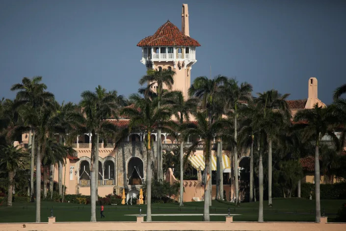 An external view of the Mar-a-Lago resort and residence.